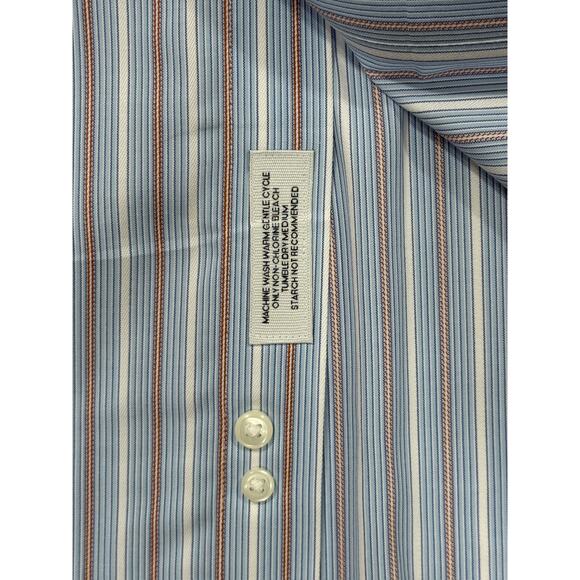 Daniel Cremieux Men's Dress Shirt 100's Dobby Blue Stripe Size 17 | 35 (010) - Picture 4 of 10